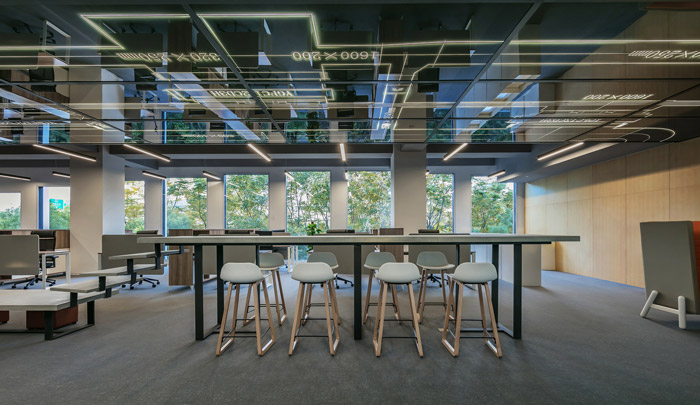 集團(tuán)總部辦公樓吧臺(tái)裝修設(shè)計(jì)效果圖