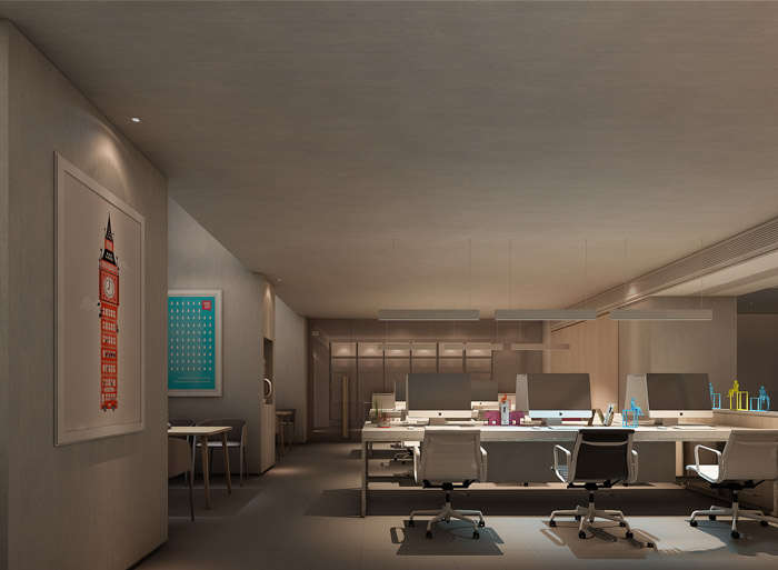 新中式辦公室辦公區(qū)設(shè)計裝修效果圖