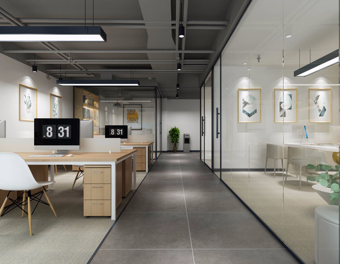 北歐風格辦公室辦公區(qū)裝修效果圖