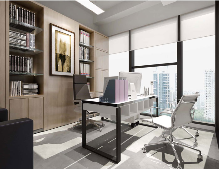 食品公司總經(jīng)理辦公室裝修設計效果圖