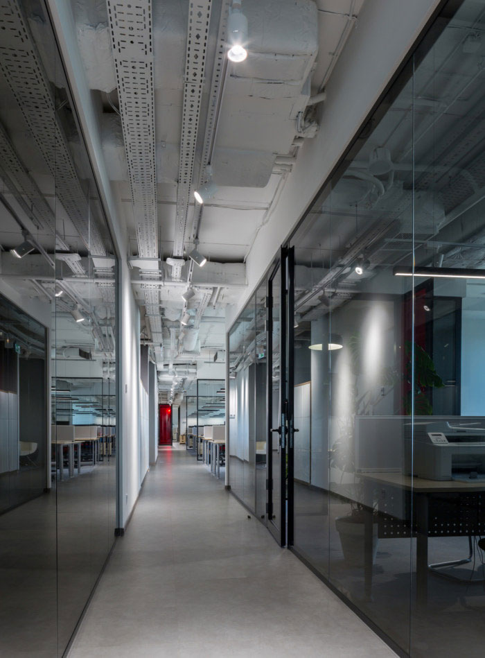 納維亞風(fēng)格辦公室過(guò)道裝修設(shè)計(jì)效果圖