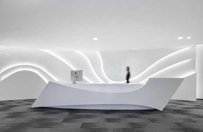 總部辦公大樓前臺裝修設(shè)計(jì)效果圖