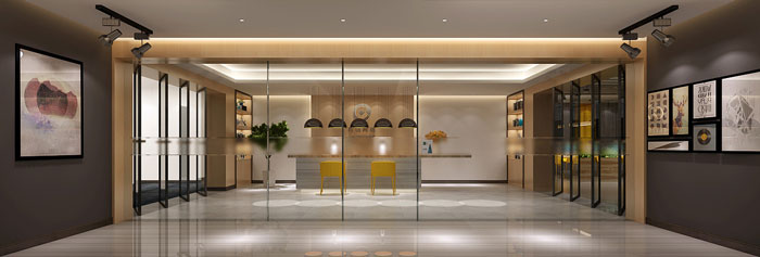 金融辦公室進(jìn)門(mén)區(qū)裝飾設(shè)計(jì)效果圖