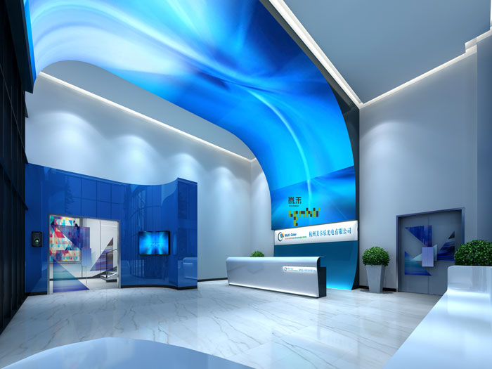 杭州廠家辦公室前臺裝修設(shè)計(jì)效果圖