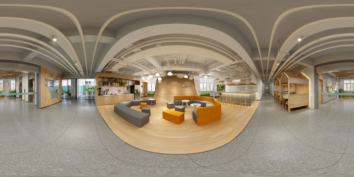 杭州聯(lián)合辦公前臺裝修設(shè)計效果圖