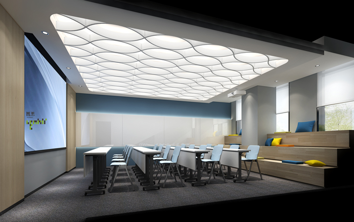 醫(yī)療公司辦公室培訓室裝修設(shè)計效果圖