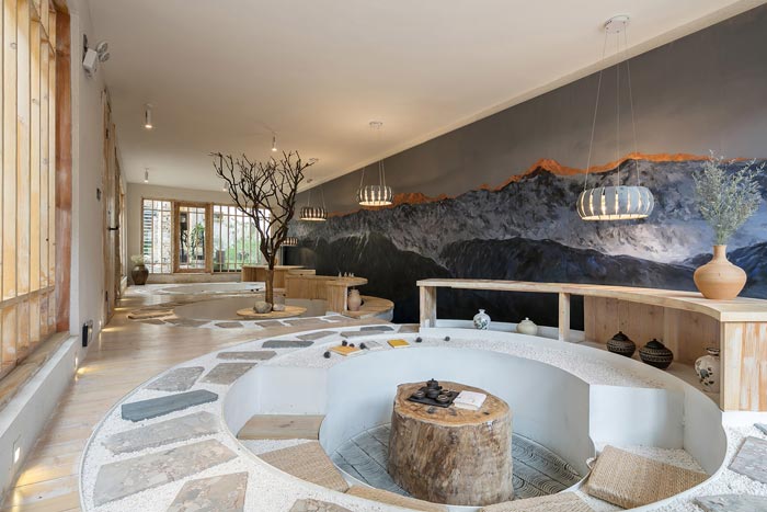 簡約民宿大廳裝修設計效果圖